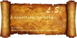 Lazavitzky Sarolta névjegykártya